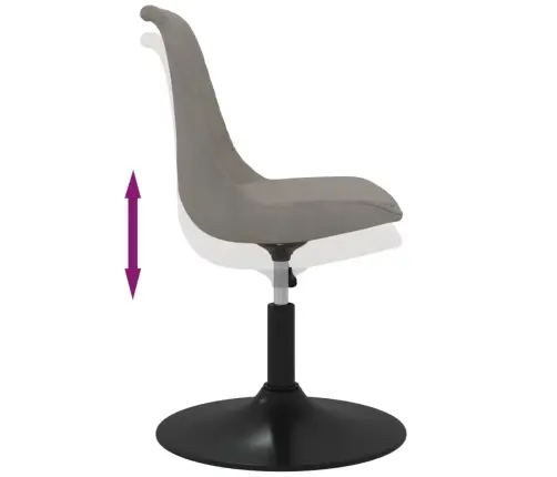 Grozāmi Virtuves Krēsli, 4 Gab., Gaiši Pelēks Samts Vidaxl