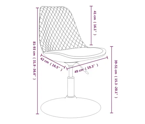 Grozāmi Virtuves Krēsli, 4 Gab., Gaiši Pelēks Samts Vidaxl