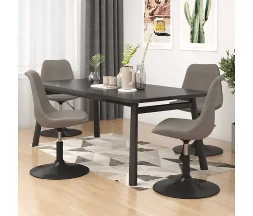 Grozāmi Virtuves Krēsli, 4 Gab., Gaiši Pelēks Samts Vidaxl