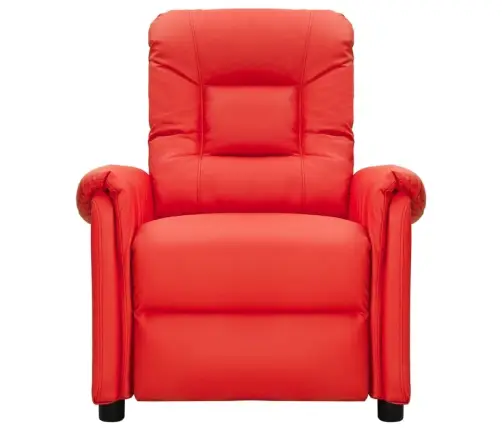 Atpūtas Krēsls, Atgāžams, Sarkana Mākslīgā Āda Vidaxl