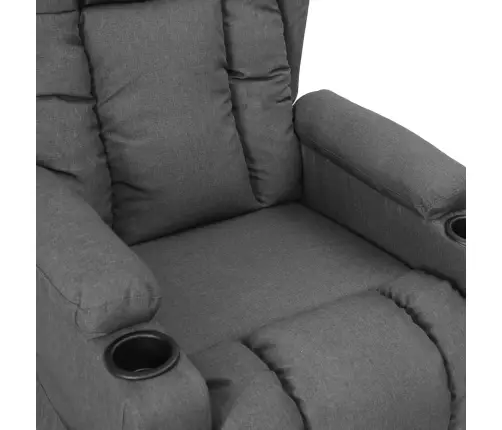 Atpūtas Krēsls, Atgāžams, Gaiši Pelēks Audums Vidaxl