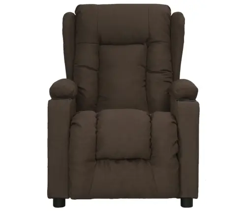 Atpūtas Krēsls, Atgāžams, Tumši Brūns Audums Vidaxl