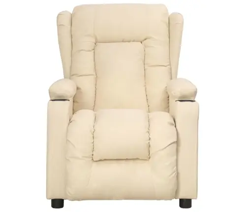 Atlošiamas Krėslas, Kreminės Spalvos, Audinys