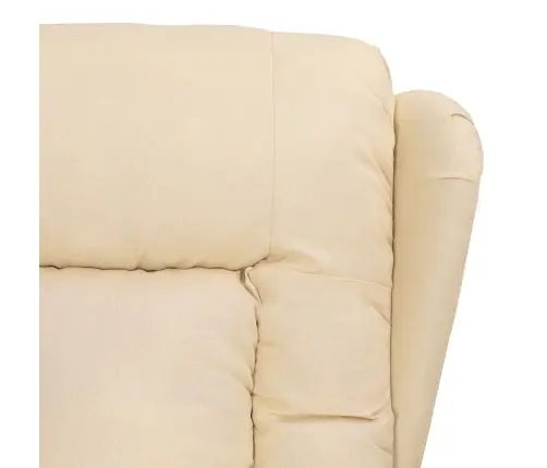 Atlošiamas Krėslas, Kreminės Spalvos, Audinys