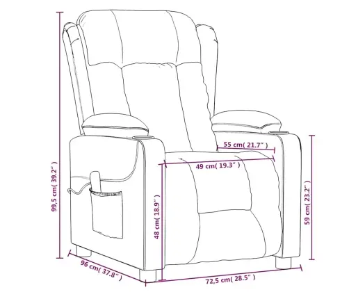 Massaažitool, Veinipunane, Kangas
