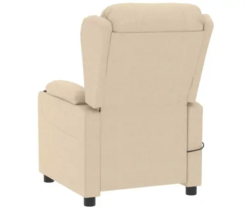 Masāžas Krēsls, Krēmkrāsas Audums Vidaxl