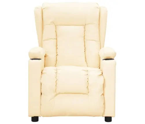 Atlošiamas Krėslas, Kreminės Spalvos, Dirbtinė Oda