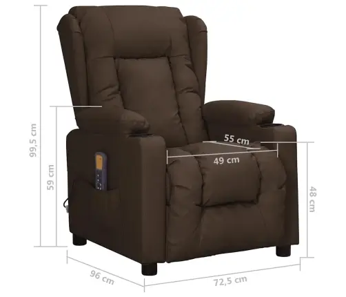 Masāžas Krēsls, Brūna Mākslīgā Āda Vidaxl