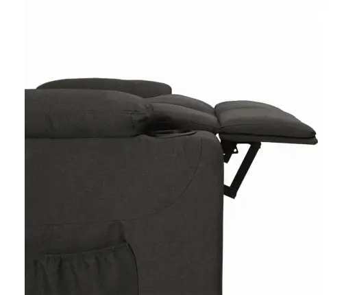 Atpūtas Krēsls, Atgāžams, Melns Audums Vidaxl