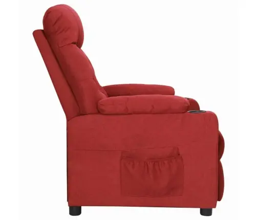 Atpūtas Krēsls, Atgāžams, Vīnsarkans Audums Vidaxl