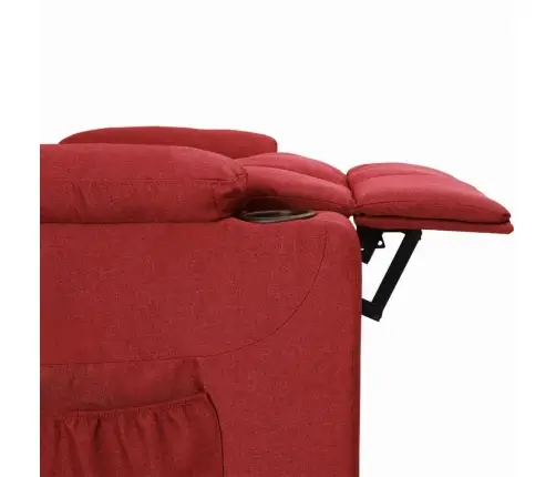 Atpūtas Krēsls, Atgāžams, Vīnsarkans Audums Vidaxl