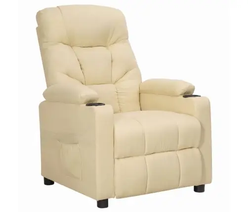 Atlošiamas Krėslas, Kreminės Spalvos, Audinys