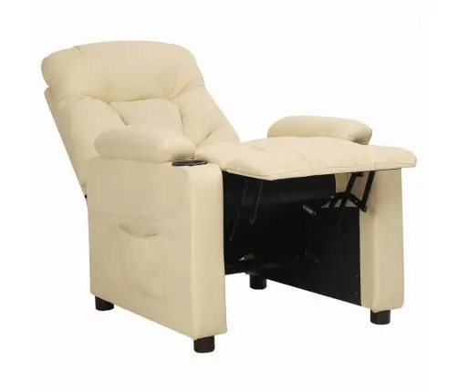 Atlošiamas Krėslas, Kreminės Spalvos, Audinys