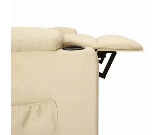 Atlošiamas Krėslas, Kreminės Spalvos, Audinys