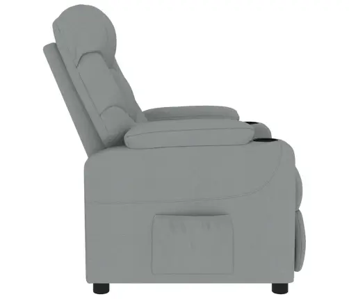 Masāžas Krēsls, Gaiši Pelēks Audums Vidaxl