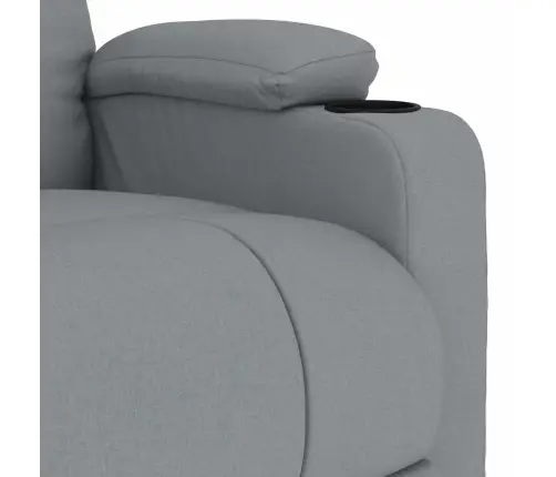 Masāžas Krēsls, Gaiši Pelēks Audums Vidaxl