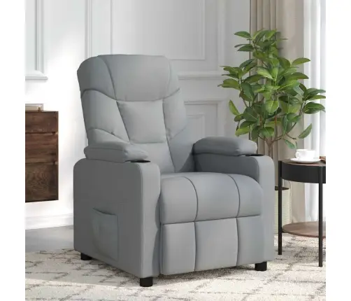 Masāžas Krēsls, Gaiši Pelēks Audums Vidaxl