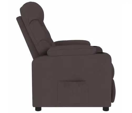 Masāžas Krēsls, Tumši Brūns Audums Vidaxl