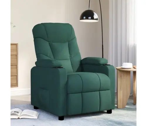 Masāžas Krēsls, Tumši Zaļš Audums Vidaxl