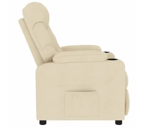 Masāžas Krēsls, Krēmkrāsas Audums Vidaxl
