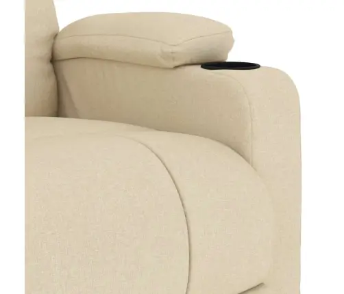 Masāžas Krēsls, Krēmkrāsas Audums Vidaxl