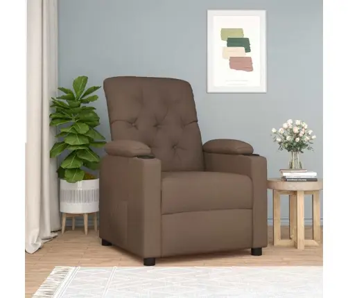 Atpūtas Krēsls, Atgāžams, Brūns Audums Vidaxl