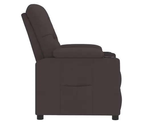 Atlošiamas Krėslas, Tamsiai Rudos Spalvos, Audinys