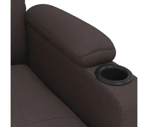 Atlošiamas Krėslas, Tamsiai Rudos Spalvos, Audinys