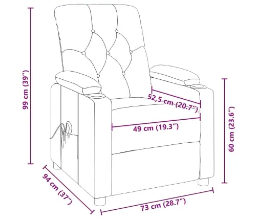 Massaažitool, Veinipunane, Kangas