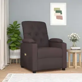 Masāžas Krēsls, Tumši Brūns Audums Vidaxl