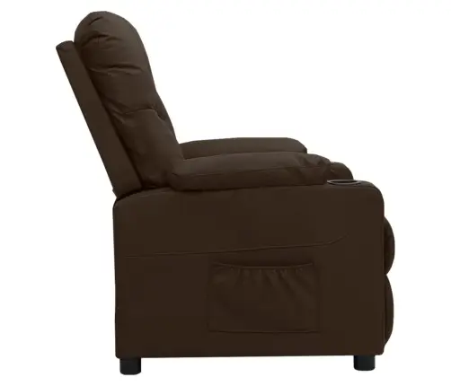 Atlošiamas Krėslas, Rudos Spalvos, Dirbtinė Oda