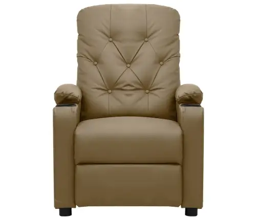 Atlošiamas Krėslas, Kapučino Spalvos, Dirbtinė Oda