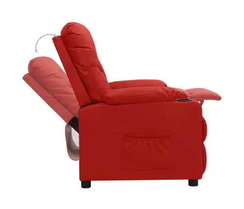 Atpūtas Krēsls, Atgāžams, Vīnsarkana Mākslīgā Āda Vidaxl