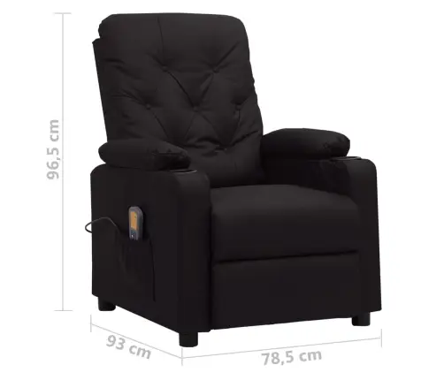 Masāžas Krēsls, Melna Mākslīgā Āda Vidaxl