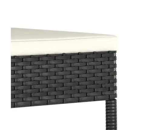 Dārza Krēsli, 4 Gab., Pe Rotangpalma, Melni Vidaxl