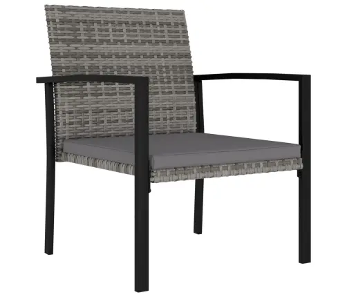 Dārza Krēsli, 4 Gab., Pe Rotangpalma, Pelēki Vidaxl