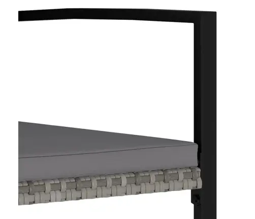 Dārza Krēsli, 4 Gab., Pe Rotangpalma, Pelēki Vidaxl