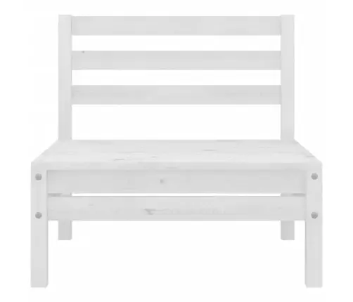 Dvivietė Sodo Sofa, Balta, Pušies Medienos Masyvas (806588)