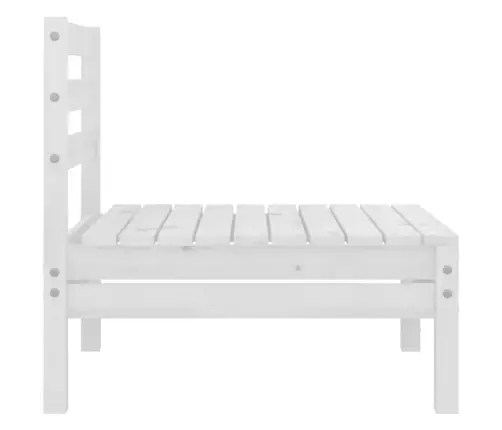 Dvivietė Sodo Sofa, Balta, Pušies Medienos Masyvas (806588)