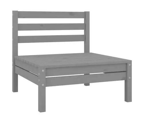 Dvivietė Sodo Sofa, Pilka, Pušies Medienos Masyvas (806589)