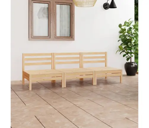 3-Daļīgs Dārza Atpūtas Mēbeļu Komplekts, Priedes Masīvkoks Vidaxl