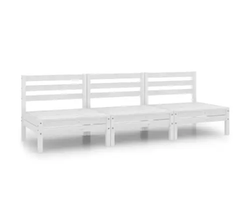 3-Osaline Aiadiivanikomplekt, Valge, Täismännipuit