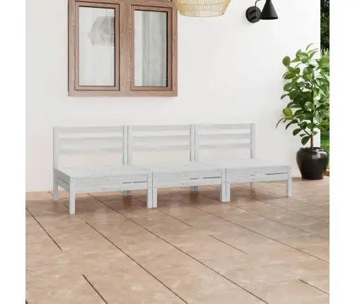 3-Osaline Aiadiivanikomplekt, Valge, Täismännipuit