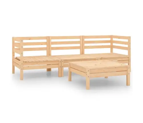 4-Daļīgs Dārza Atpūtas Mēbeļu Komplekts, Priedes Masīvkoks Vidaxl