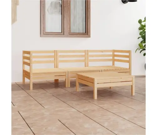 4-Daļīgs Dārza Atpūtas Mēbeļu Komplekts, Priedes Masīvkoks Vidaxl