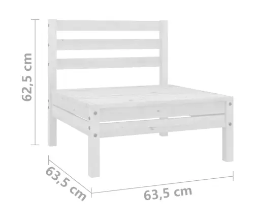 4-Osaline Aiadiivanikomplekt, Valge, Täismännipuit