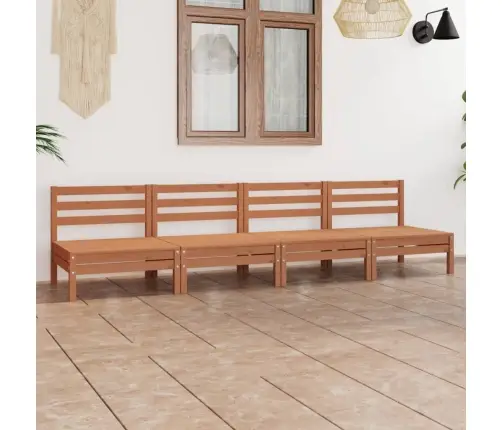 4-Daļīgs Dārza Atpūtas Mēbeļu Komplekts, Brūns Priedes Koks Vidaxl