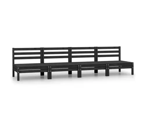 4-Osaline Aiadiivanikomplekt, Must, Täismännipuit