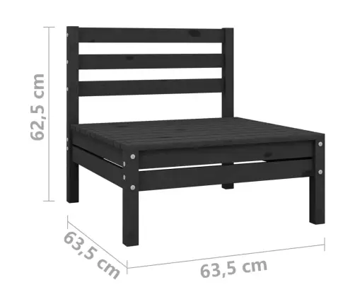 4-Osaline Aiadiivanikomplekt, Must, Täismännipuit
