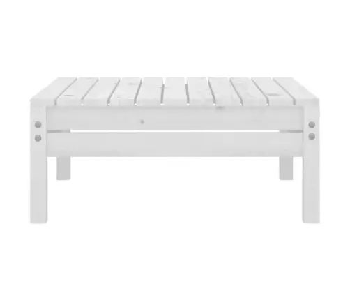 9-Daļīgs Dārza Atpūtas Mēbeļu Komplekts, Balts Priedes Koks Vidaxl